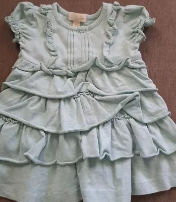 Matilda Jane Baby Girls Mint Green  Cotton Ruffled Tiered Dress Sz 3 6 Months  • $11.39