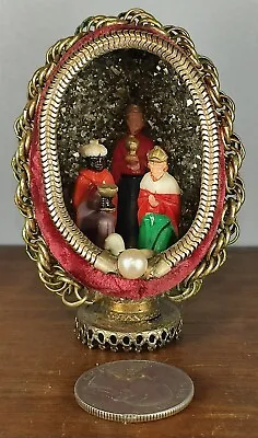 Vintage 3  Tall Miniature 3 Wide Men Egg Decoration Handmade? C6 • $10.99