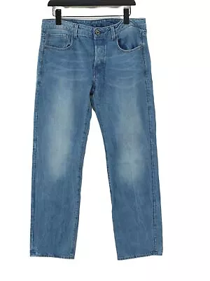 G-Star Raw Men's Jeans W 33 In; L 32 In Blue Cotton With Elastane Straight • £21