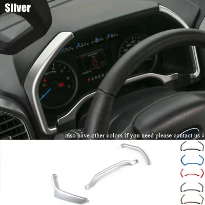Central Dashboard Trim Cover Strips Accessories For Ford 2015-2020 F-150 Silver • $17.50
