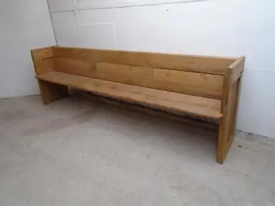 A Superb Victorian Antique / Old Pine Waxed 6 Seater Church Pew • £695