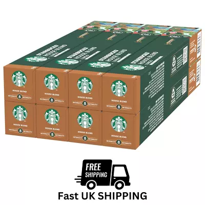 STARBUCKS House Blend By Nespresso Medium Roast Coffee Capsules 8 X 10 (80 Cap • £17.99