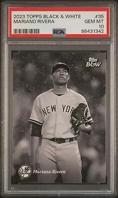 2023 Topps Black And White Mariano Rivera #35 PSA 10 Gem Mint Yankees Low Pop • $39.99