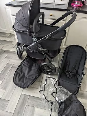 ICandy Peach Jogger Black Eclipse + Carrycot Raincover Cosytoes • £245