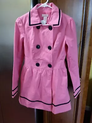 Candies Double Breasted  Pink Black A Line Jacket Coat -  Size Small • $10.99