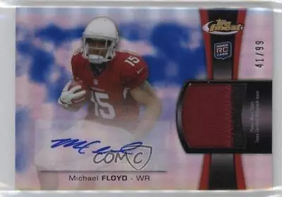 2012 Topps Finest Blue Refractor /99 Michael Floyd RPA Rookie Patch Auto RC • $4.85