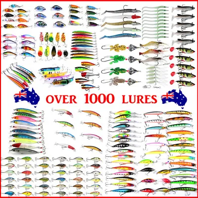 $8.95 • Buy Fishing Lures Soft Plastics Hardbody Soft Vibe Spinnerbait Fly Bait Metal Popper