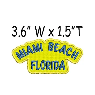 Miami Beach Florida Patch Embroidered DIY Iron-on Custom Applique • $3.99