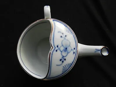 Vintage Porcelain Blue White Strawflower Pattern Invalid Feeding Cup • £9.99