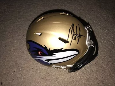 Mark Ingram Signed Autographed Baltimore Ravens Amp Football Mini Helmet Coa Nfl • $139.49