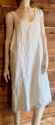 Vintage Loomcraft Off White Size 46 Cotton Blend Nightgown   #16284 • $12.95