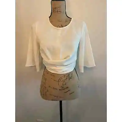 $20 • Buy Zara Basic White Blouse With Wrap Around Size XS