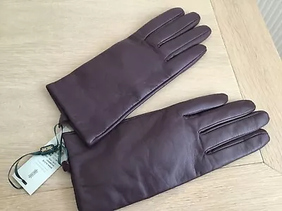 HOBBS ‘Emma’ Mulbery Leather Gloves. Size S/M. BNWT. • £15