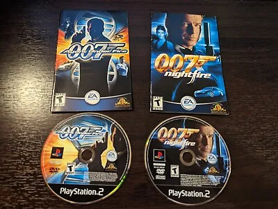 007 NIGHTFIRE And AGENT UNDER FIRE Playstation 2 PS2 Bond Tested Discs Manuals • $8
