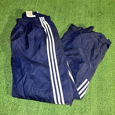 VTG 90s Adidas Track Pants W/ Drawstring - Mens Size XL - Blue • $32