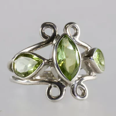 Sterling Silver Gemstone Infinity Filigree Vintage Birthstone Ring Sizes 5-10 • $20.49