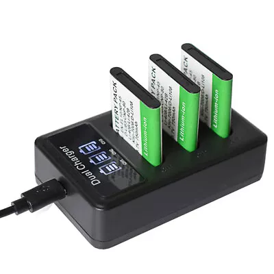 3x Battery + Charger For LI-40B Olympus Tough TG-310 TG-320 LS-20 LS-20M VH-210 • $28.63