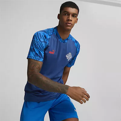 PUMA Iceland Football Prematch Jersey Short Sleeve Crew Neck  - Mens • £35