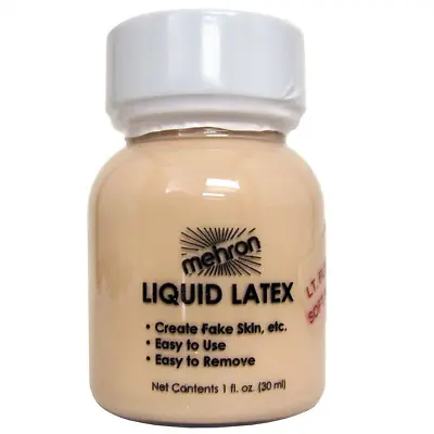 Liquid Latex Light Flesh Costume Makeup Mehron  Size: 1 OZ • $9.95