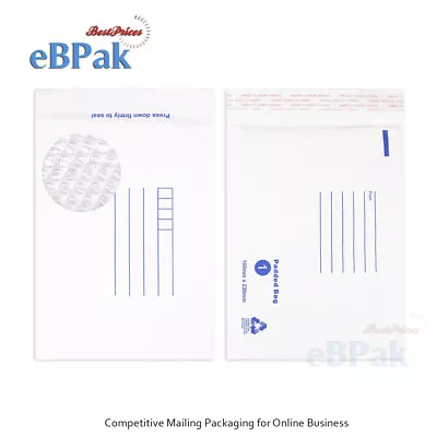 500x Bubble Envelope 01 160 X 230mm White Kraft Padded Bag Mailer C5 A5 BM1 • $87.50