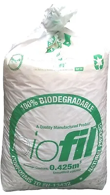 Biodegradable Packaging Loose Void Bio Fill Peanuts Chips 1  To 45 Cubic Feet • £7.25