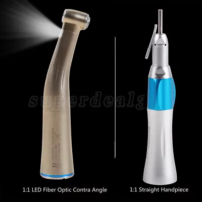 Dental Fiber Optic LED Contra Angle/Straight Handpiece Fit NSK Inner/External Dr • $31.99