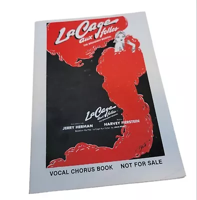 Vtg 80's La Cage Aux Folles Vocal Chorus Book Broadway Musical Birdcage Gay Int • $13