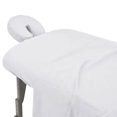White Massage Table Sheet 3 Pieces Sets Poly Cotton Soft Resistant To Wrinkling • $21.99