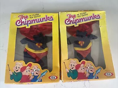 Lot 2 Alvin And  The Chipmunks 10 Plush Toy Outfits 1983  Vintage Clothes • $12.99