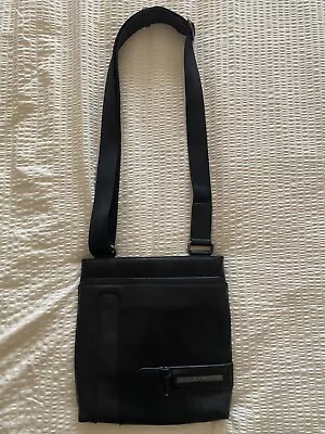 Men's CALVIN KLEIN Black Leather Crossbody Man Bag • £9.99