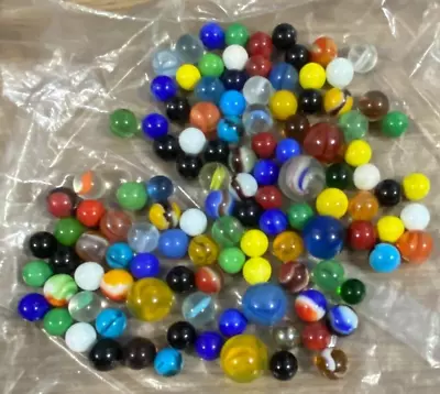 Vintage Marble Bag With 100+ Marbles Different Sizes • $35