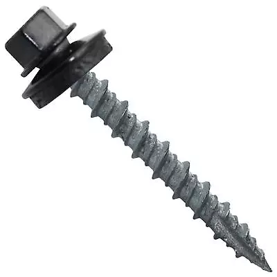 Metal Roofing Screws 250 10 X 1-1/2 Black Hex Head Sheet Metal Roof Screw. • $43