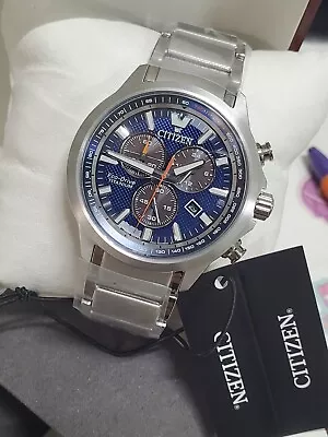 $425 MSRP | Citizen Men’s Titanium Chronograph Eco-Drive Watch - AT2471-58L • $120