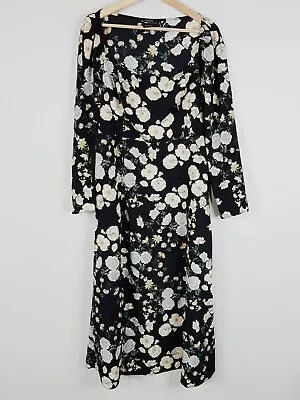 $55 • Buy ASOS DESIGN Womens Size 14 Or US 10 Floral Print Long Sleeve Dress
