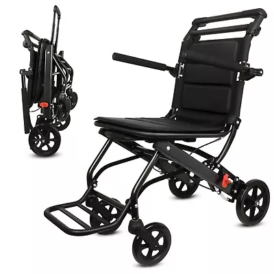 Ultra-Light Transport Wheelchair With Telescopic Handle ~ Lifetime Warranty • £260