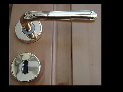 Round Rose Ecostile Valli & Valli Brass Lever Handle & Escutcheon-h44.r8 694317 • £9.95