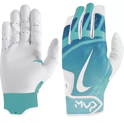 Nike Hyperdiamond Edge Gloves Blue Softball Batting Gloves Youth Size Small  • $15.99