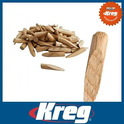 Kreg P-OAK Pocket Hole Real Wooden Oak Plugs For Kreg Pocket Jigs Pack Of 50 • £11.99