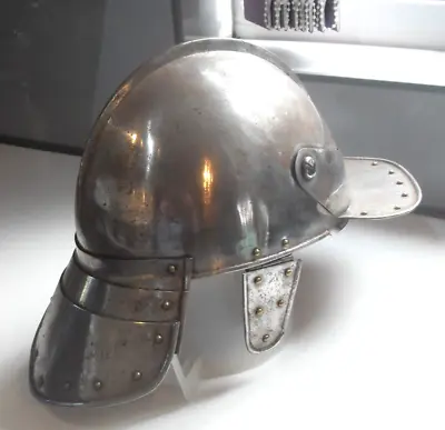 £79.99 • Buy Vintage Chrome Plate Metal Medieval Roman Re-enactment Full Size Helmet