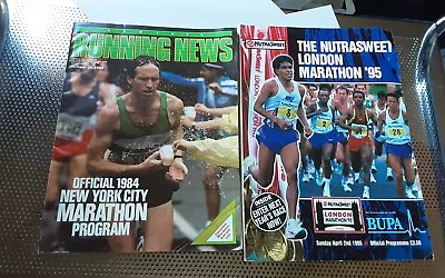 London Marathon 1995 & New York City Marathon 1984  Programmes • £10