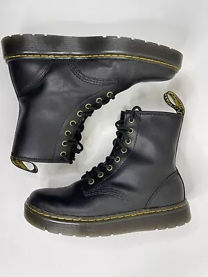 Dr. Martens Men's Combat Boots Air Wair Zavala Black Lot Size 7 Womens  8 • $74.99