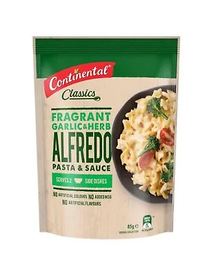Continental Pasta & Sauce Alfredo Garlic Herb 85gm • $3.95
