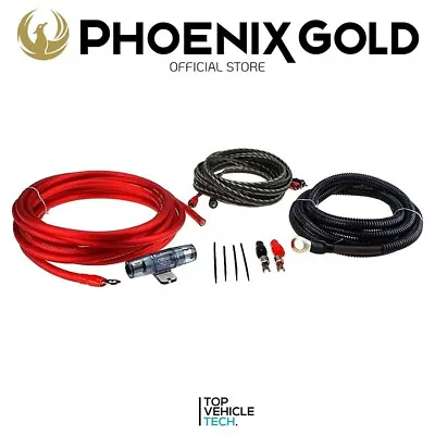 8+awg Car Amplifier Wiring Kit Full Ofc Premium 1200 Watts Phoenix Gold Zrk20 • £119.99
