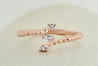 £220 • Buy Natural Diamond Half Eternity Beaded Band, Matching Wedding Band 9ct Gold