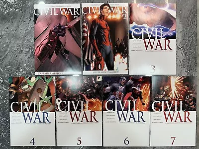 Civil War #1-7 Full Series Set 2006 2 3 4 5 6 Marvel Vf/nm+ Sharp New Unread • $35