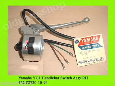 Yamaha YG1 YJ1 YJ2 YGS1 Handlebar Switch Assy NOS YG1K YJ1K Lever R 122-82720-10 • $67.36