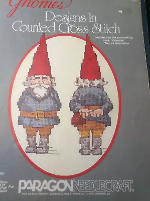 Paragon Needlecraft Gnomes In Cross Stitch Book 5072 Vintage 1979  • $0.99