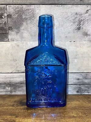 Vintage Wheaton Cobalt Blue Glass Bottle Embossed Paul Revere • $10