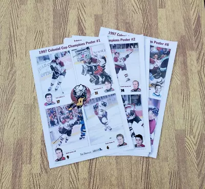 🔥 Quad City Mallards 1997 Colonial Cup Champions Mini Poster Sheet Set CoHL UHL • $25