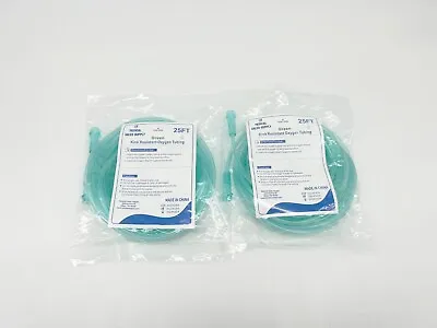 Medical Sales Supply Oxygen Tubing 25ft Green 2-Pack Adult Use NEW • $11.95